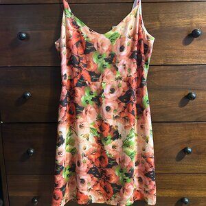 BB Dakota Poppy Red Floral Slip Dress - Size 8 - Nordstrom